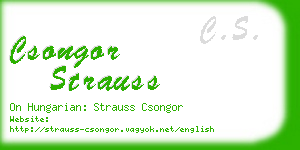 csongor strauss business card